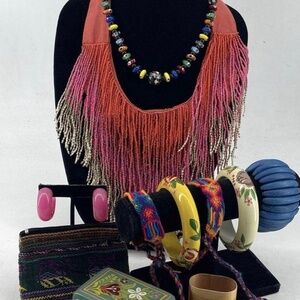 11 Piece Lot including Peruvian Inspired Jewelry Set